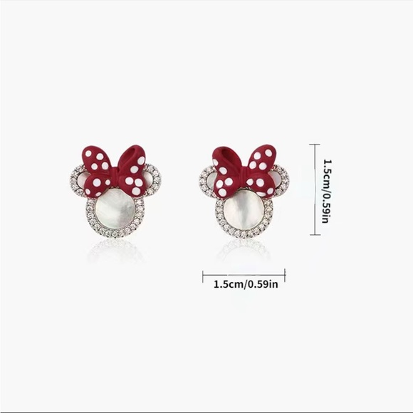 ❤️Minnie mouse, silver earrings❤️ - Picture 3 of 5